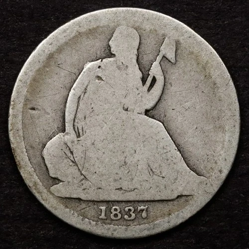 1837-P Seated Liberty Dime — photo from the most recent tracked eBay sale