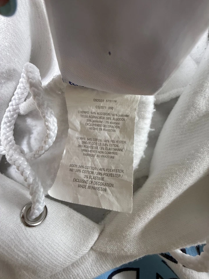 Champion University North Carolina Tarheels White Hoodie Sweatshirt Medium - Image 3 of 4