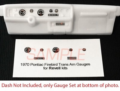 1970 PONTIAC FIREBIRD TRANS AM GAUGE FACES for 1/25 scale REVELL kits PLS READ