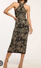 🛍️WKND SALE🛍️NEW Ramy brook Candace Leopard Knit Halter Dress Sz S RTL $395