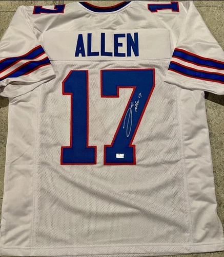 Josh Allen Buffalo Bills Signed Autographed Custom Football White XL Jersey COA