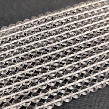 Natürlicher klarer Steinquarz schlicht rund 6 mm Edelstein 12 Zoll Perlen...
