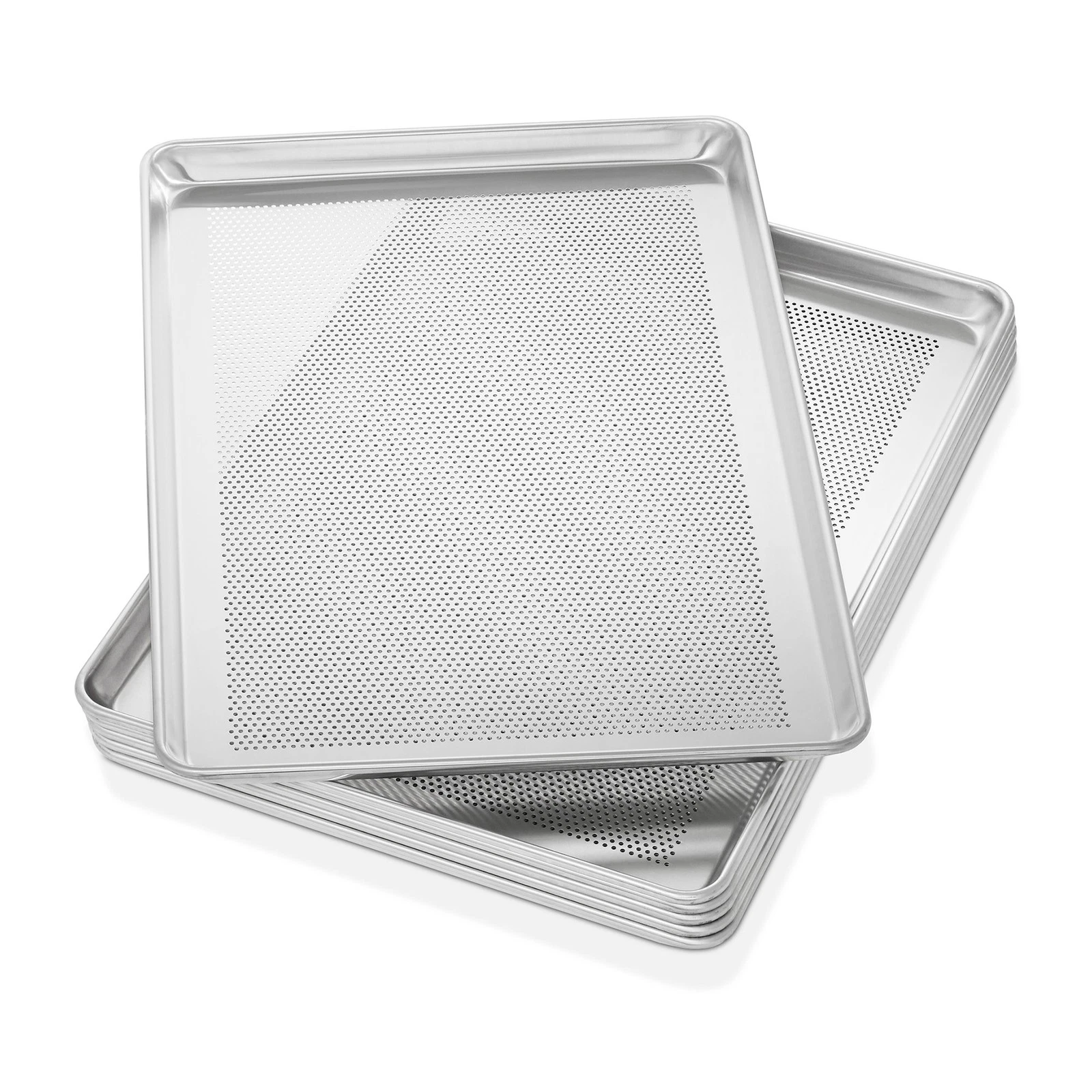 18"x26" Commercial Grade Perforated Aluminum Baking Full Sheet Pans, 6 Pans
Opens in a new window or