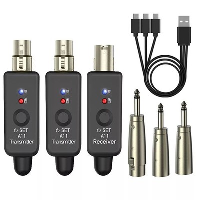 Professional Wireless Transmitter&Receiver Multiple Microphone Compatibility