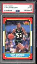Terry Cummings Rookie Card 1986-87 Fleer #20 PSA 9. rookie card picture