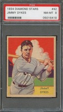BB - 1935 - DIAMOND STARS - #42 - JIMMY DYKES - PSA 8 (NM-MT)