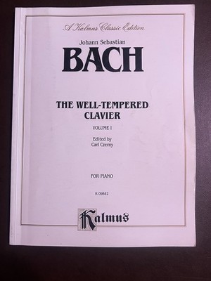 Bach The Well-Tempered Clavier Volume 1 Piano Sheet Music Kalmus Czerny