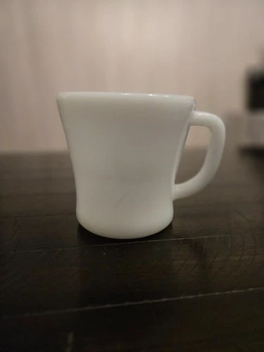 Vintage Federal Glass Milk Glass coffee mug (set of 2)