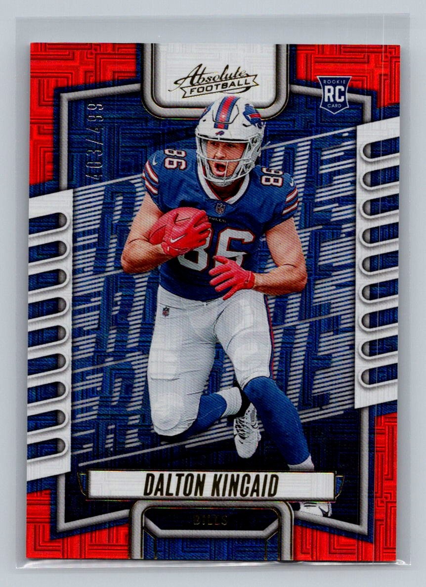 2023 Panini Absolute #113 Dalton Kincaid Escher Squares Red #/499