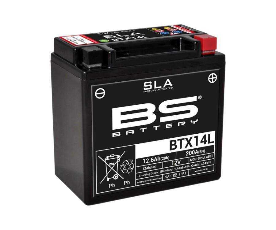Batterie moto BTX14L BS Battery SLA étanche activee en usine