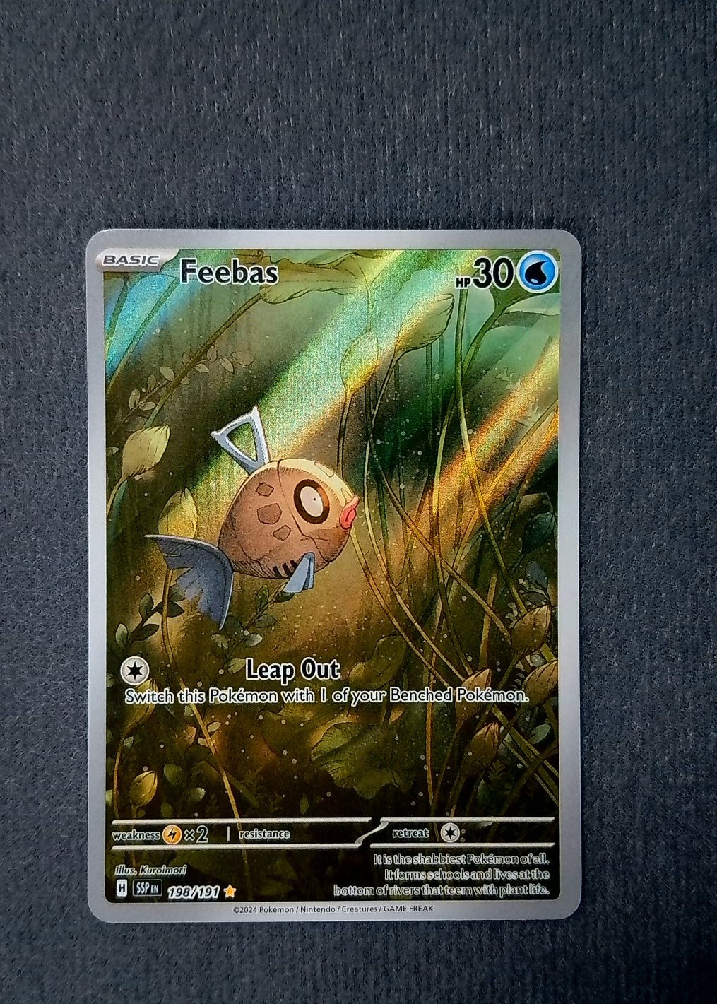 Feebas 198/191 Surging Sparks Illustration Rare NM