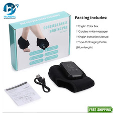 Electric Foot Ankle Massager Heating Vibration  hot Compression Pain Relief 1pc