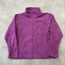 Columbia Fleece Womens 2XL Vintage Full Zip Outdoor Jacket, Purple