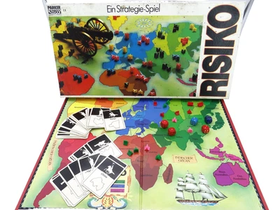 Risiko Weiße Edition Vintage Strategie Brettspiel Spiel Parker 1982 Bespielt #7 - Bild 1 von 4
