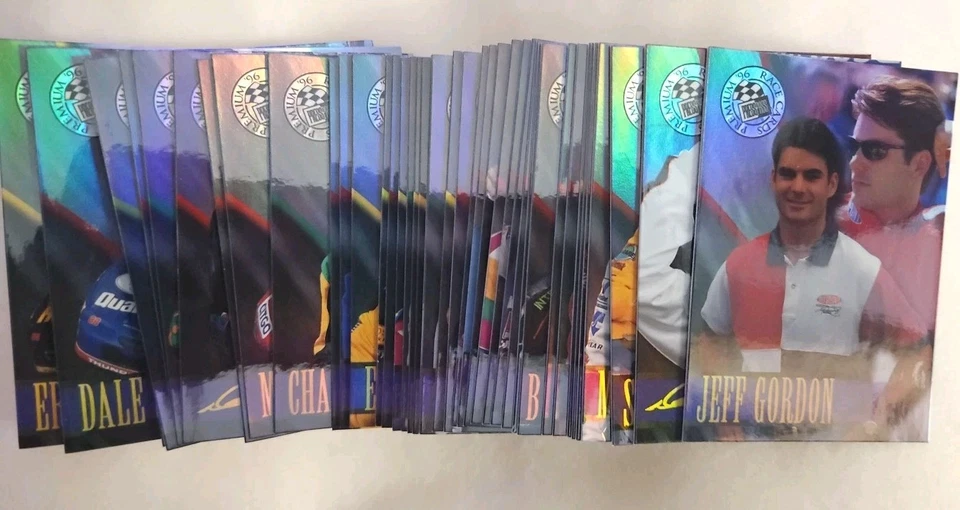 1996 Press Pass Premium Race Card Set Complete 45 Card Set - Image 3 of 3