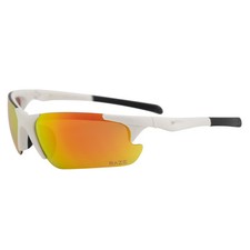 Raze Eyewear Peak Motorcycle Sports Frameless Sunglasses White HD Mirrored Lens
