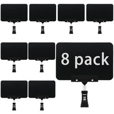8 Pack Rotating Clip Pop Swivel Sign Rotatable Holding Clamp Sign Holder, Pla...