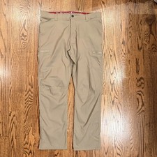 Wrangler Pants Men's 38x30 Tan Flex Waist Cargo Hiking Straight 10NW788FR