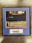 Framed Nolan Ryan Signed Baseball Picture And Ticket Faded