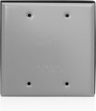 Neat and Secure Weatherproof 2-Gang Electrical Box Cover - Gray Aluminum
