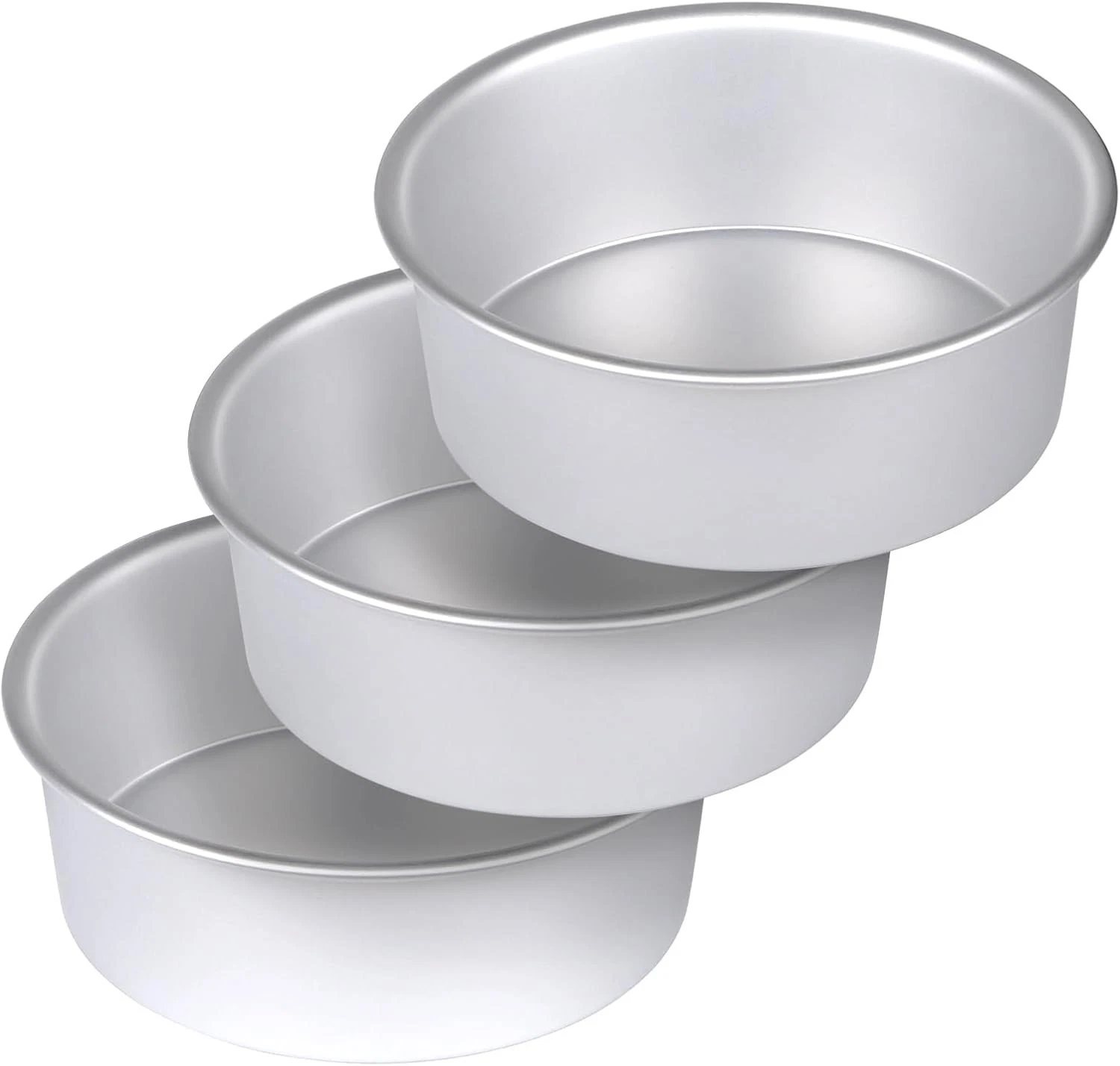 8 X 3 Inch Aluminum round Cake Pan, 3-Piece Set Cake Baking Pans, round Layer Ca