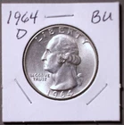 1964-D Washington Quarter 90% Silver BU #3190