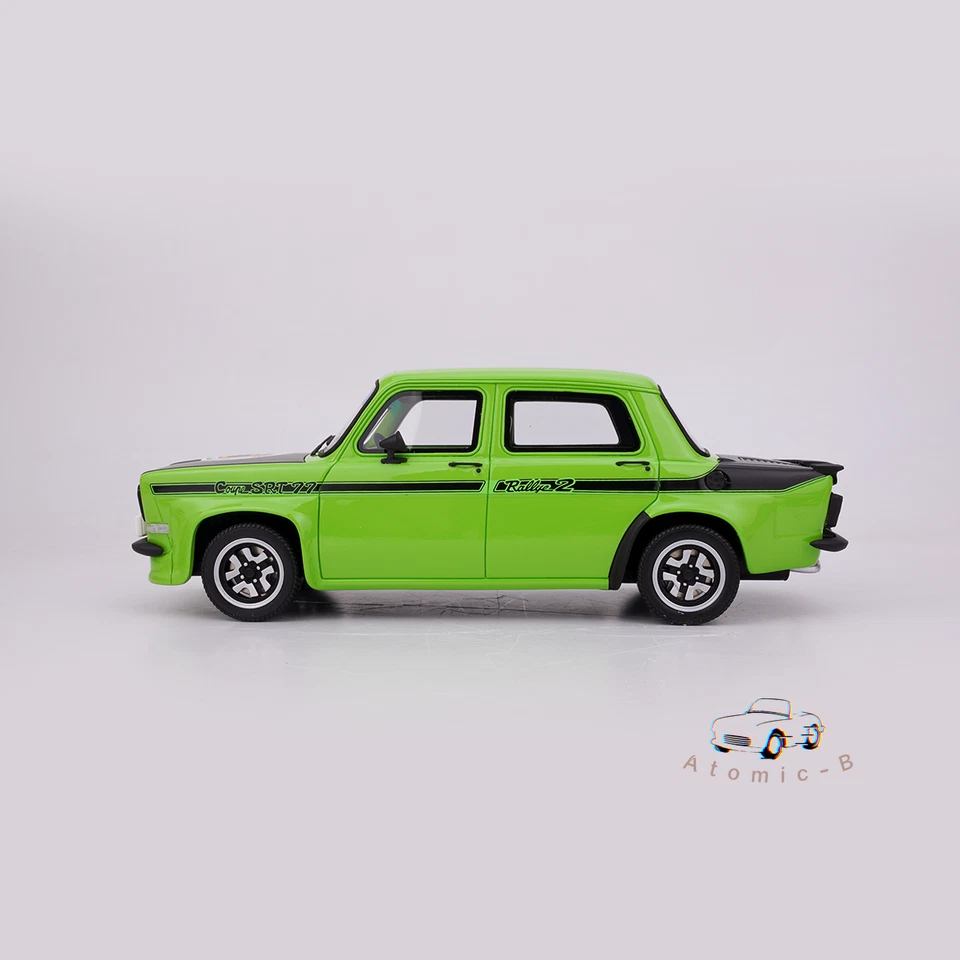 Otto 1:18 Otto Simca Rallye 2 SRT Green Resin Car Model Collection Ornament  - Image 2 of 4
