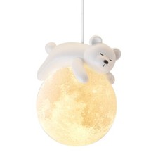 Lampada a Sospensione LED Luna con Orso Dimmerabile Creativa Per Cameretta IP20