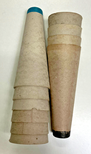 Yarn cones LOT of 10, Pressed Board, Plastic, Cardboard - Picture 12 of 13