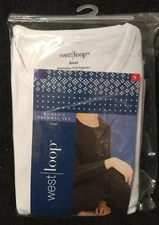 Ladies Small West Loop 2 Two Piece Warm Thermal Set Versatile White Gift NIP