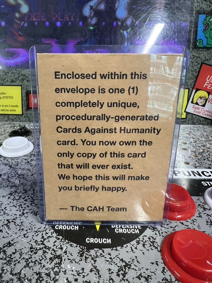 Official Cards Against Humanity ONE-OF-A-KIND Card & Unopened Envelope OOAK 1/1 - Image 3 of 4