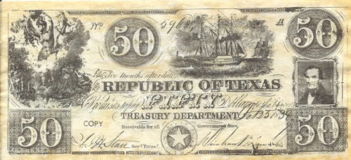 The Republic of Texas Currency Set 1838-1841 - Banknotes - Redback Currency - Picture 3 of 8