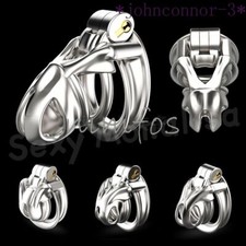 Male Stainless Steel Cobra Chastity Device Mamba Cage Men Metal Lock Belt
