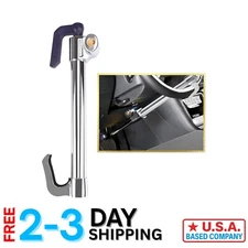 Retractable Anti-Theft Clutch Pedal Lock for Cars, Trucks & SUVs - Silver Finish