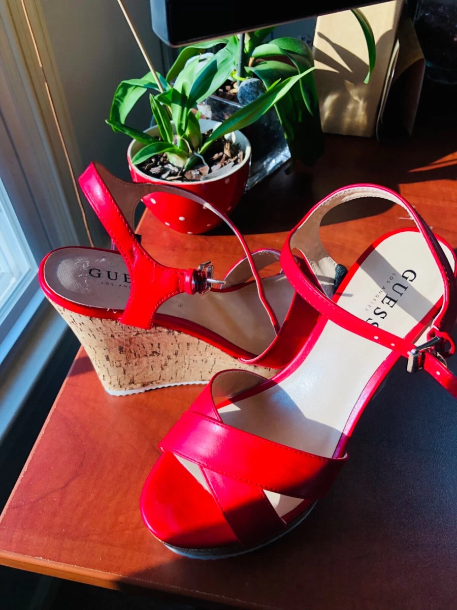 Guess red cheap sandals