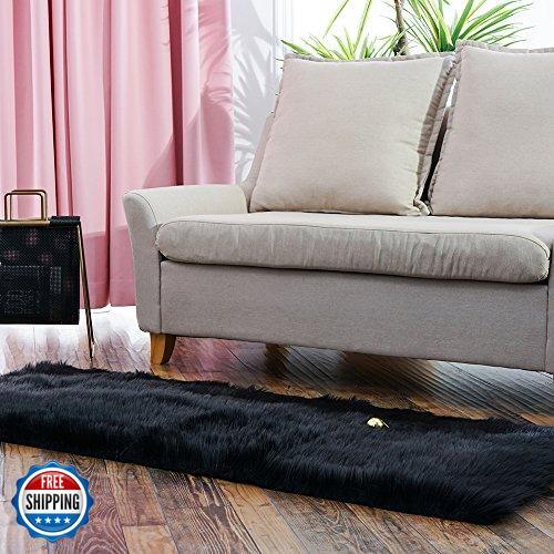Carvapet Luxus Weich Faux Schaffell Fell Vorleger für Nachttisch Bodenmatte Plüsch - Bild 3 von 5