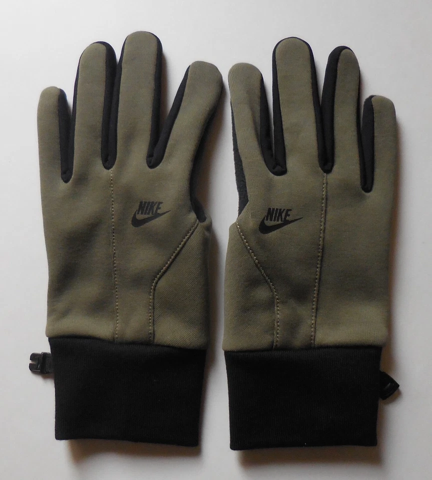 Guantes de entrenamiento de fitness Nike Tech Fleece 2.0 para hombre medianos oliva/negro/negro grandes Foto 3 de 4