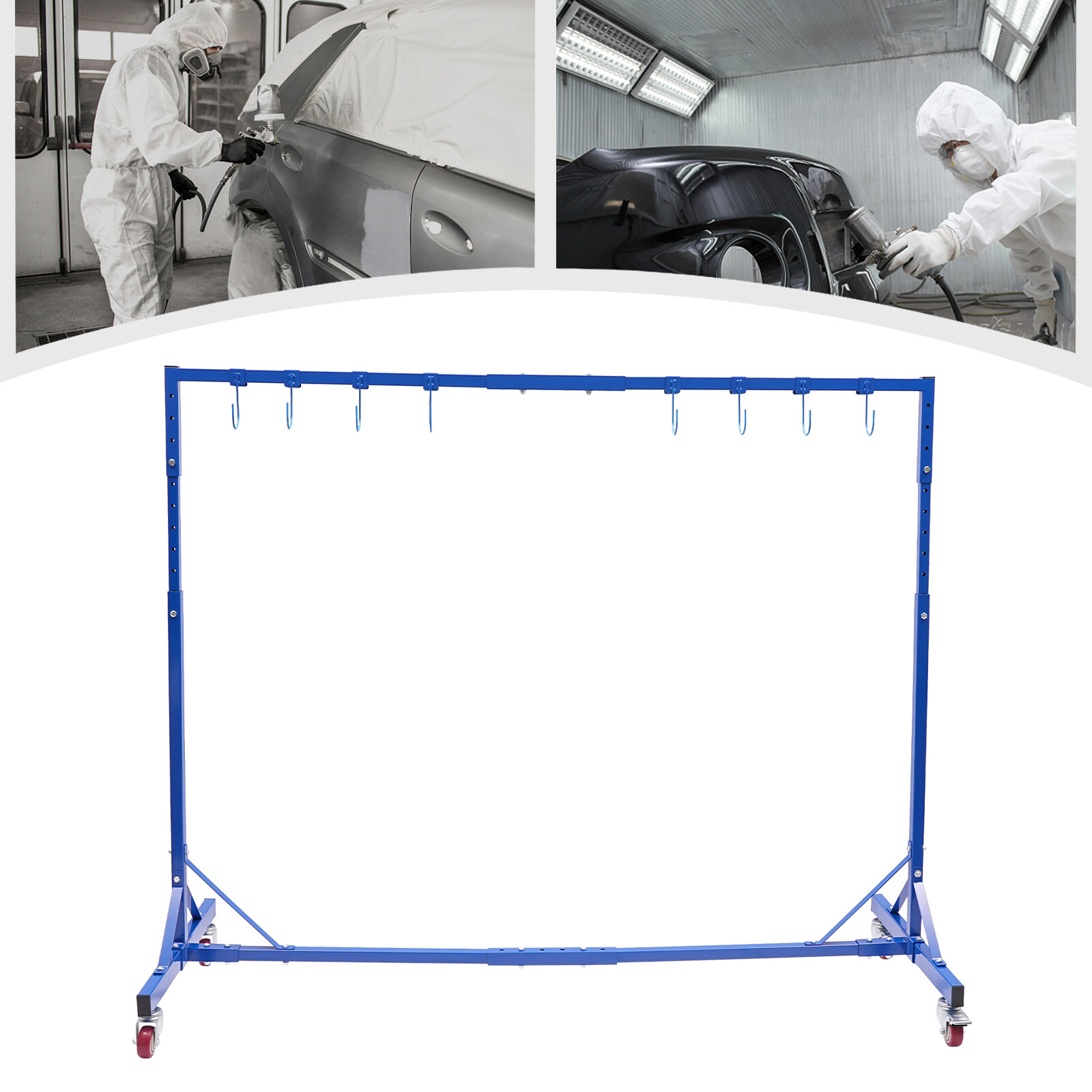 Automotive Painting Rack Auto Body Painting Stand Paint Hanger Rack 8 Hooks NEW
