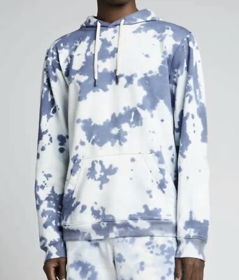 Onia Men's French Terry Tri-Blend Cloud Tie Dye Fleece Pullover Hoodie S NWT$85
