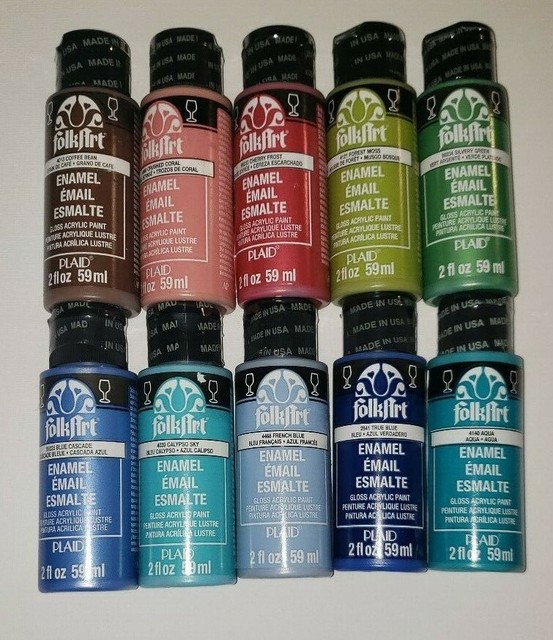 FolkArt Enamel Gloss Acrylic 2oz Paint Choose Your Color eBay