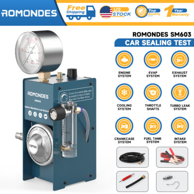 Romondes SM603 Auto EVAP Smoke Machine Car Fuel Pipe Vacuum Leak Detector Tester