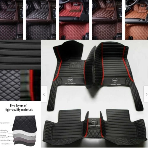 Car Floor Mats Fit Ford All Series Rug Auto Waterproof Carpets PU Leather Custom - Imagen 3 de 43