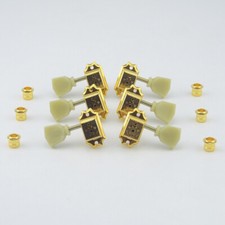 L3 R3 Locking Height Adjust Kluson Vintage Guitar Machine Heads Tuners Gold