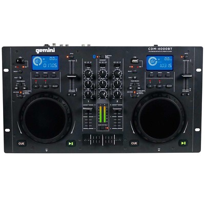 Gemini CDM-4000BT 2-Chan Dual CD/MP3/USB DJ Media Player