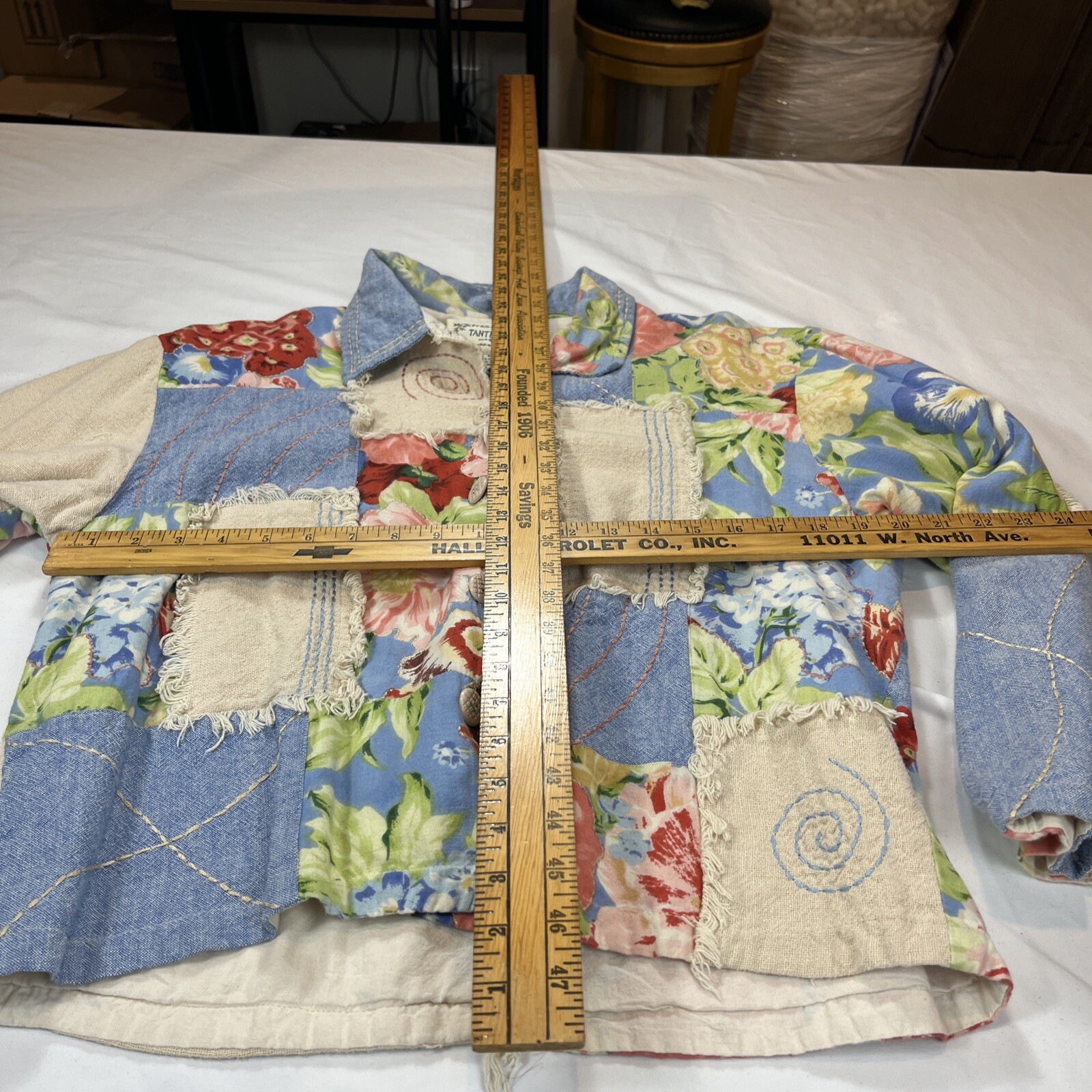 Vintage Tantrums Patchwork Lightweight Jacket Cot… - image 6