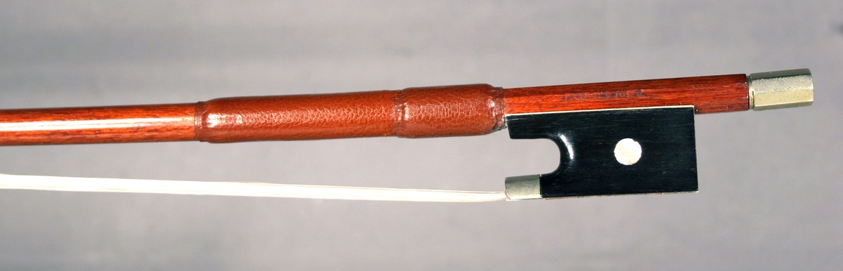 A fine old French 3/4 violin bow by J. T-Lamy c. 1945, branded A