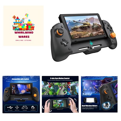 Switch Controller Grip, Ergonomic Switch Wireless Controller with Six-Axis Gy...