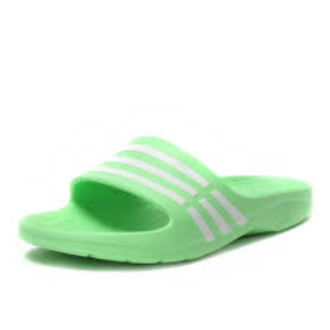 Adidas Duramo eleganti sandali da spiaggia donna verdi infradito verdi B44343 nuovi UK 7