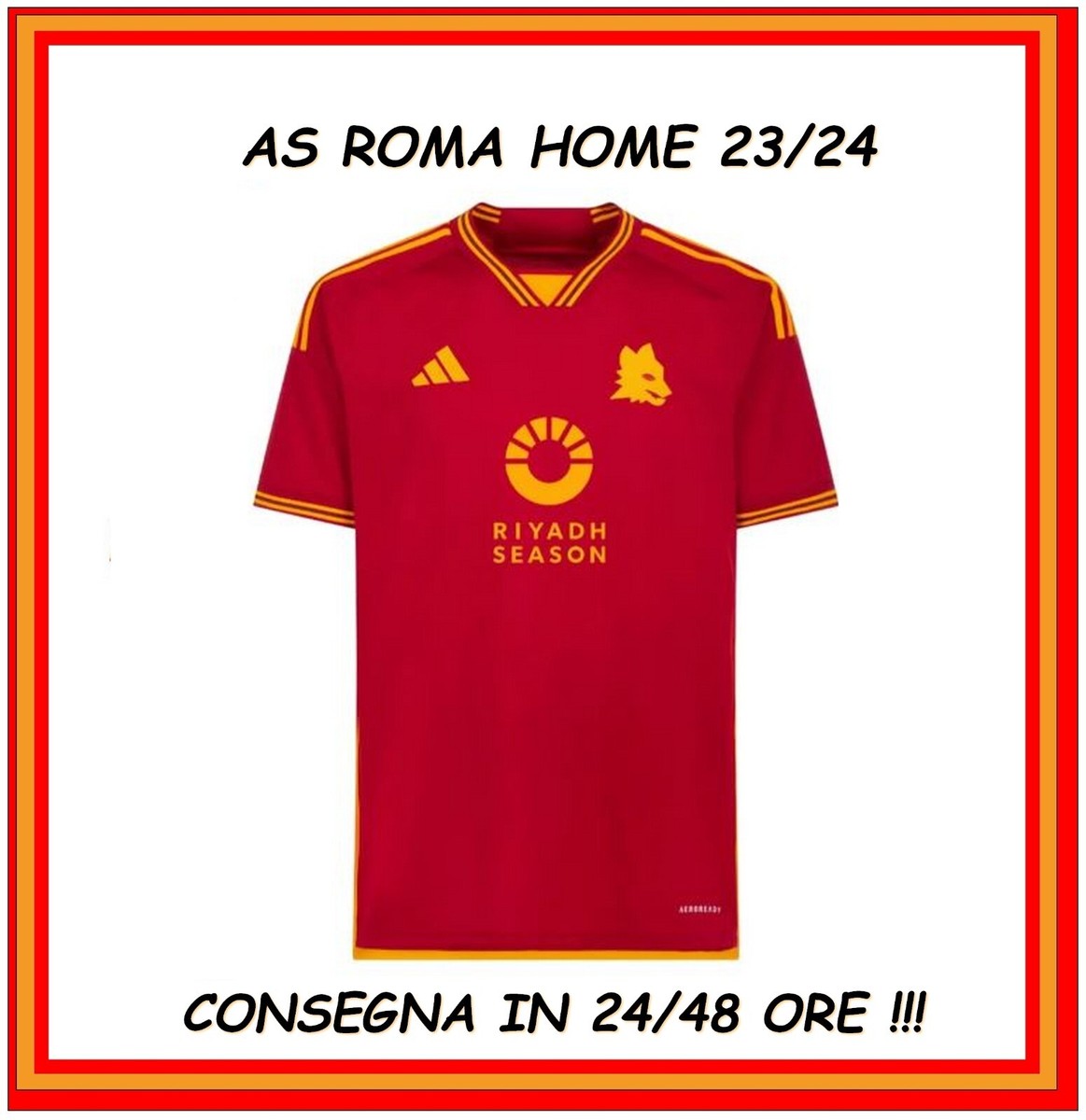 AS Roma Adidas Home jersey Casa 2023/2024 nuova e originale