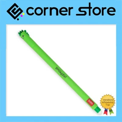Legami - Penna Cancellabile - Penne Cancellabili Penna Gel - Refill Verde - Dino